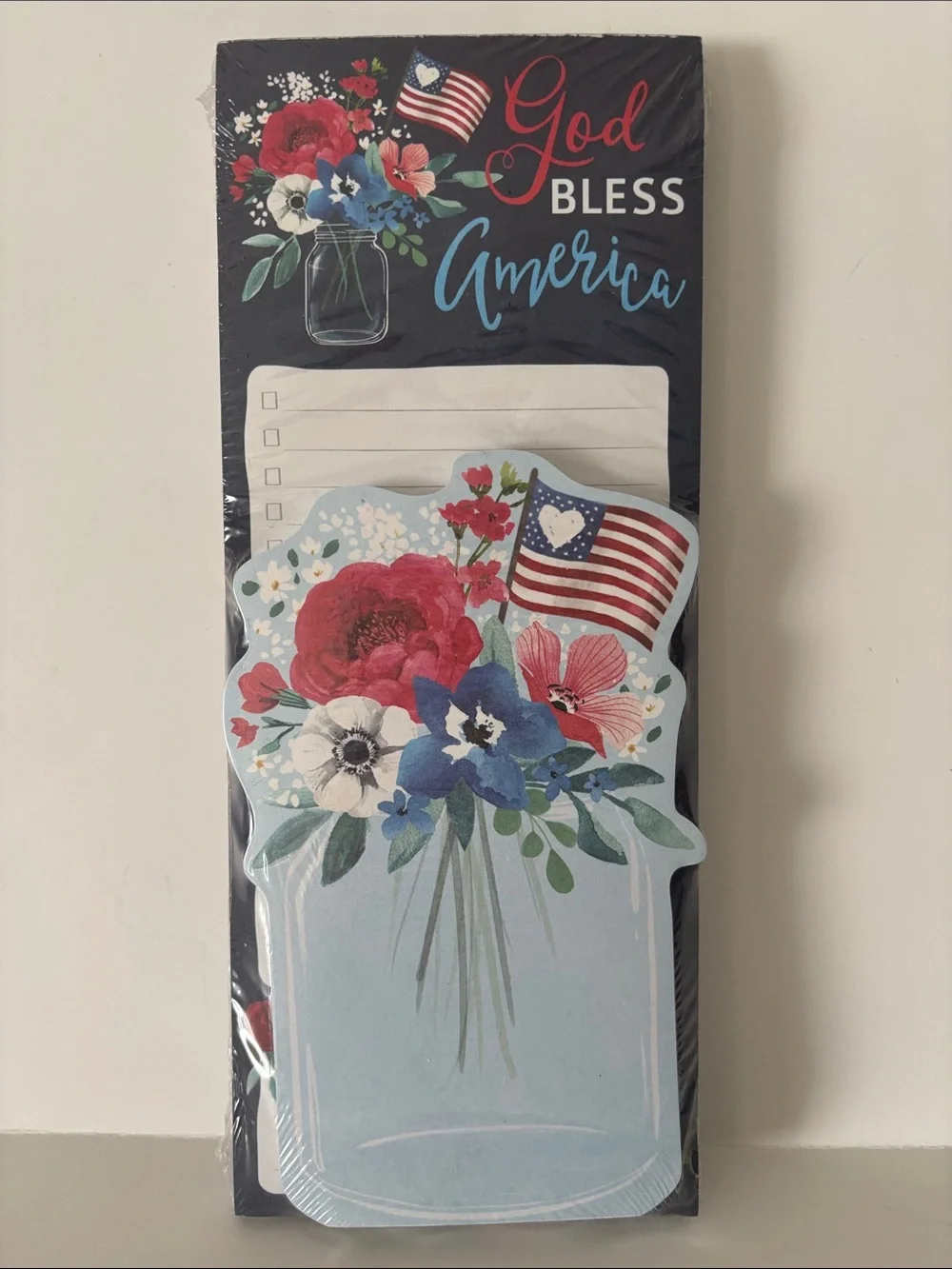 Clementine Patriotic Theme Magnetic Notepad Set
